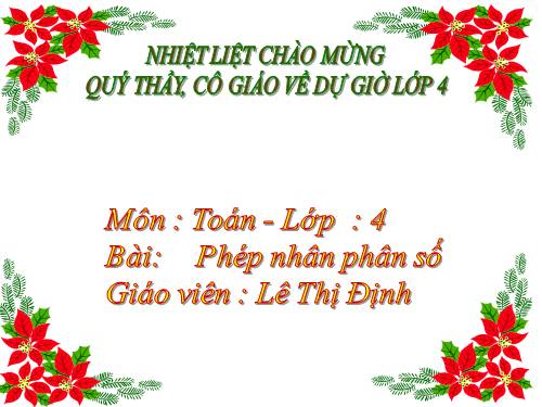 Phép nhân phân số