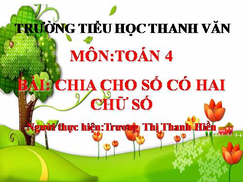 Chia cho số có hai chữ số