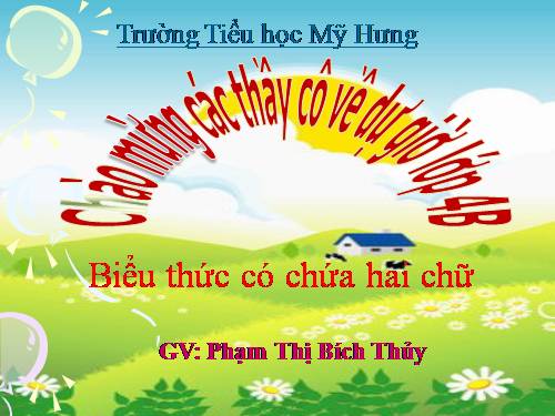 Biểu thức có chứa hai chữ