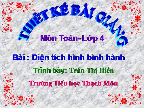 Diện tích hình bình hành