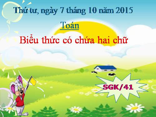Biểu thức có chứa hai chữ