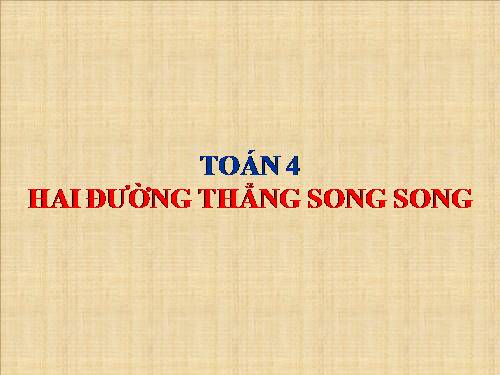 Hai đường thẳng song song