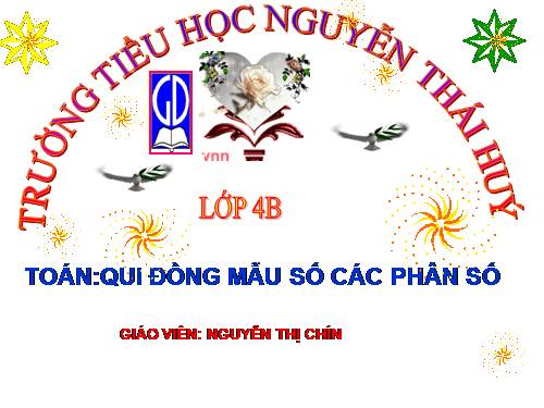 Quy đồng mẫu số các phân số