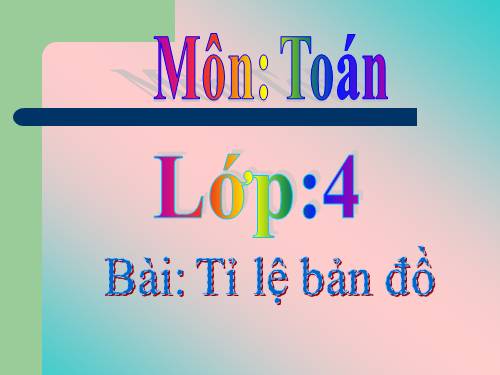 Tỉ lệ bản đồ