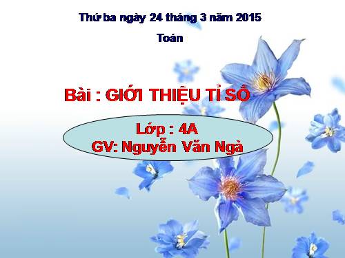 Giới thiệu tỉ số