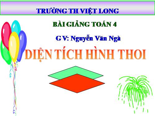 Diện tích hình thoi