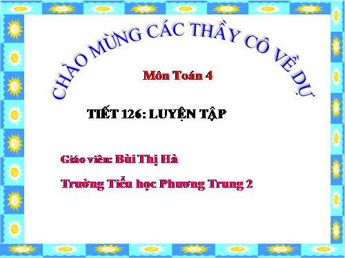 Ôn tập về các phép tính với phân số (tiếp theo)