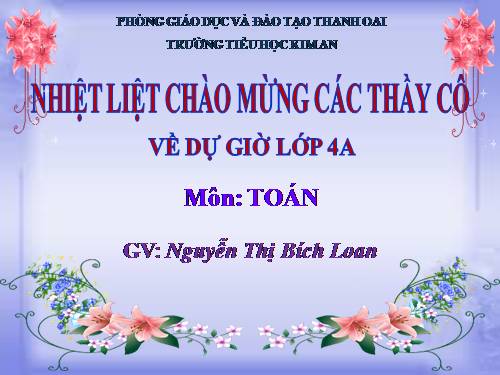 Các Bài giảng khác thuộc Chương trình Toán 4