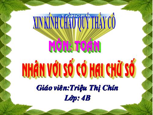 Nhân với số có hai chữ số