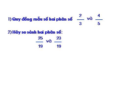 So sánh hai phân số cùng mẫu số