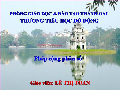 Phép cộng phân số