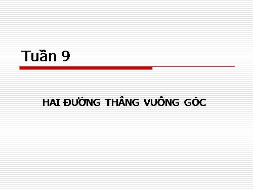 Hai đường thẳng vuông góc