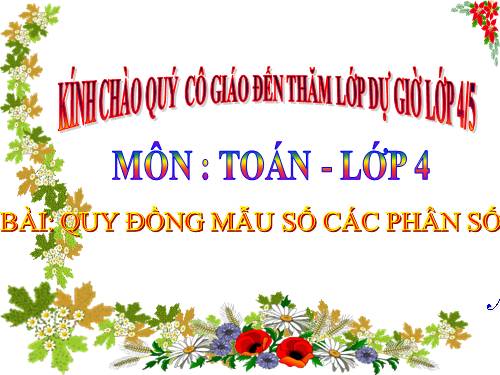 Quy đồng mẫu số các phân số