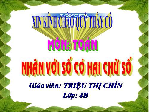 Nhân với số có hai chữ số