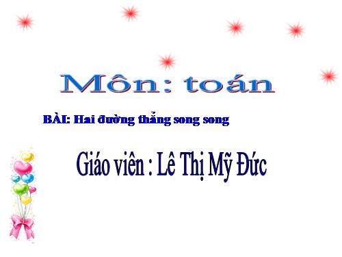 Hai đường thẳng song song