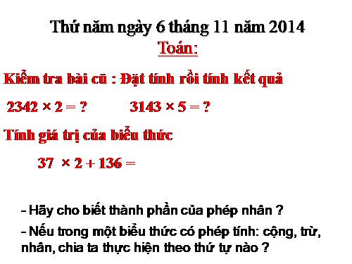 Nhân với số có một chữ số