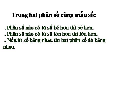 So sánh hai phân số cùng mẫu số