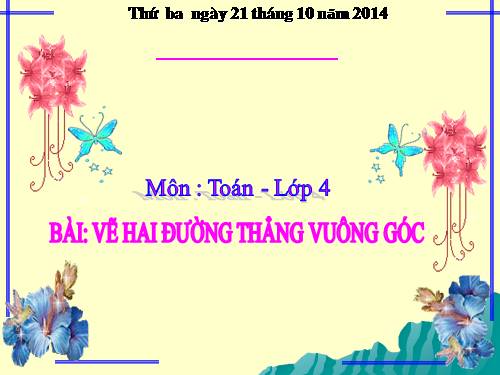 Vẽ hai đường thẳng vuông góc