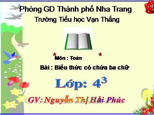 Biểu thức có chứa ba chữ