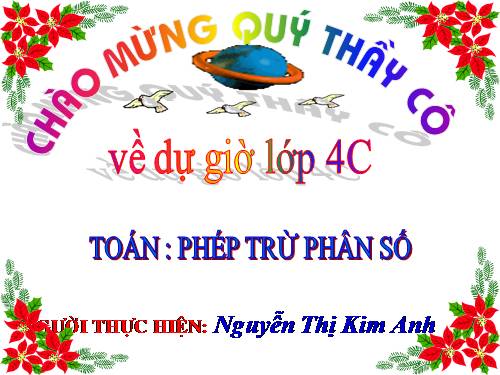 Phép trừ phân số