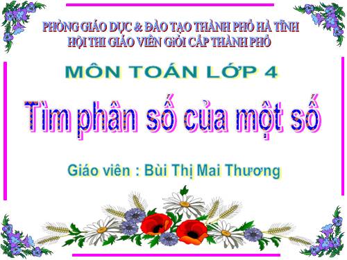 Tìm phân số của một số