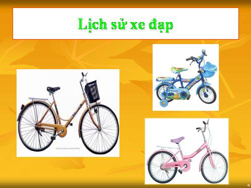 lịch sử của xe đạp