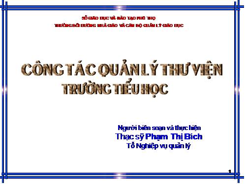 công tac quản lý trường tiểu học