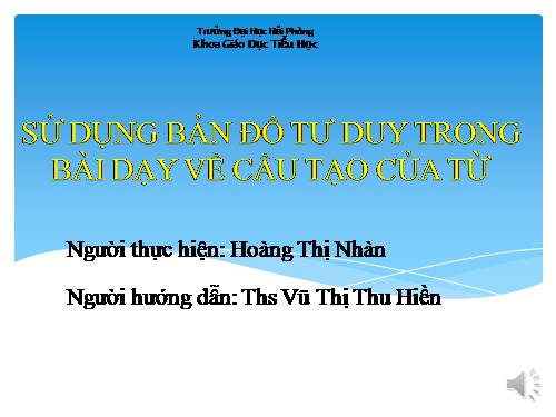 sử dụng bản đồ tư duy trong bài dạy về cấu tạo của từ lớp 4