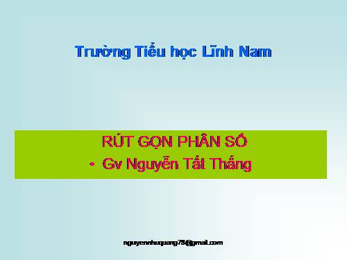 Rút gọn phân số