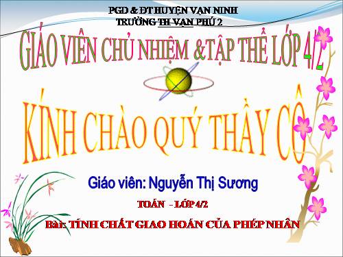 Tính chất giao hoán của phép nhân