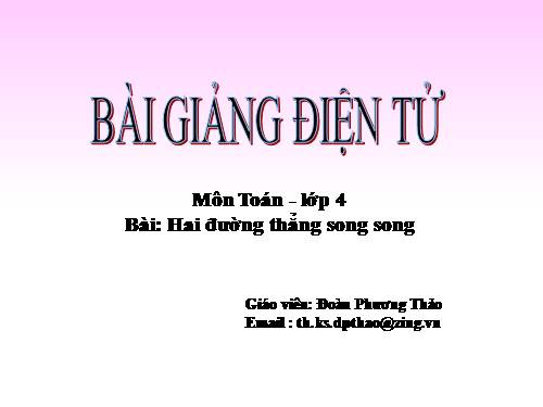 Hai đường thẳng song song