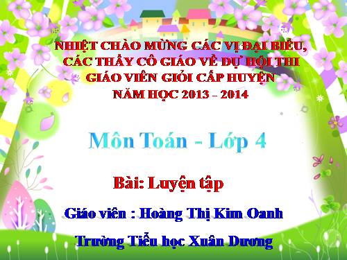 Các Bài giảng khác thuộc Chương trình Toán 4