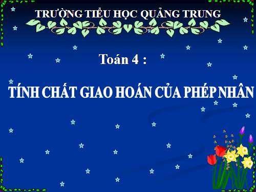 Tính chất giao hoán của phép nhân