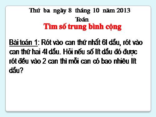 Tìm số trung bình cộng