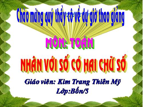 Nhân với số có hai chữ số