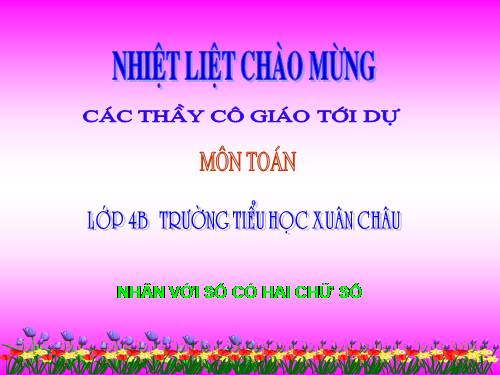 Nhân với số có hai chữ số