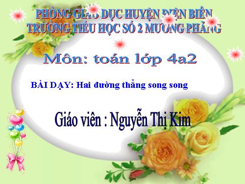 Hai đường thẳng song song