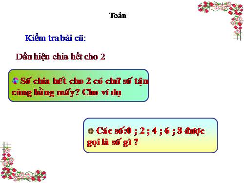 Dấu hiệu chia hết cho 5