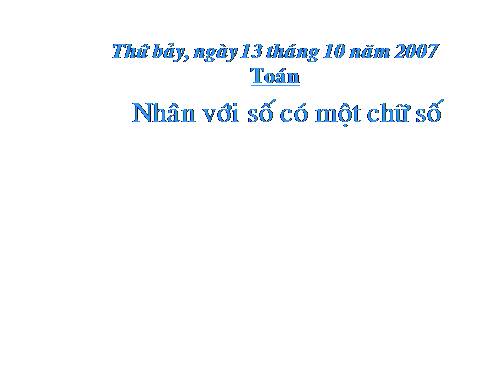 Nhân với số có một chữ số