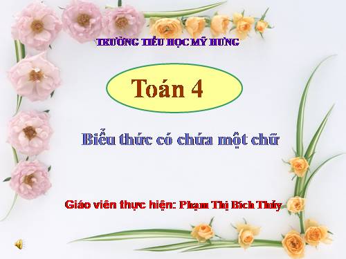 Biểu thức có chứa một chữ