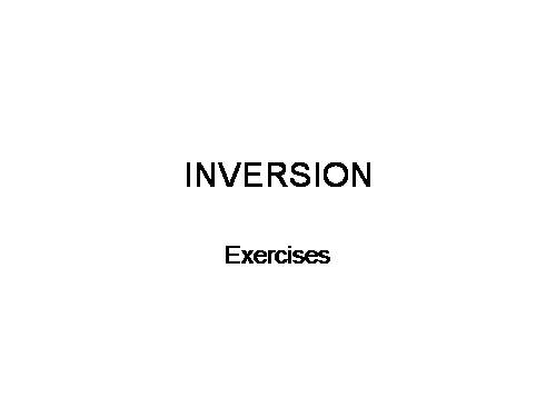 inversion ẻcise