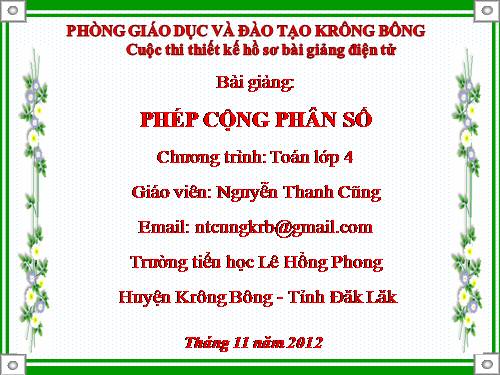 Phép cộng phân số