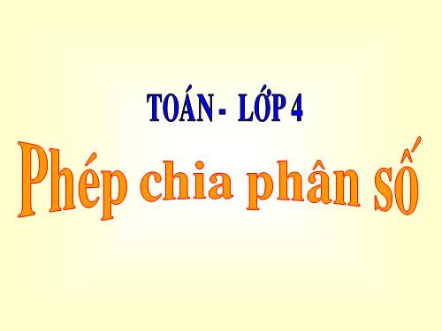 Phép chia phân số