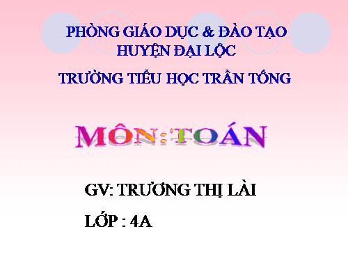 Phép nhân phân số