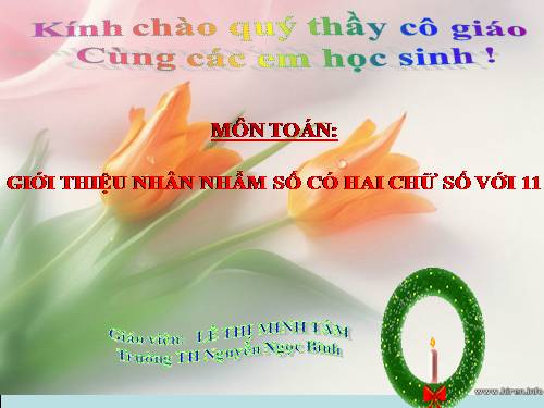 Giới thiệu nhân nhẩm số có hai chữ số với 11