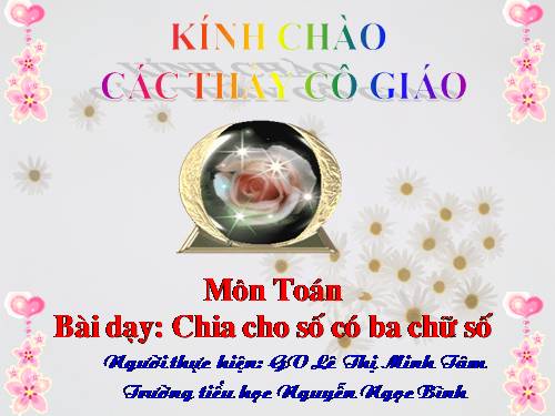 Chia cho số có ba chữ số