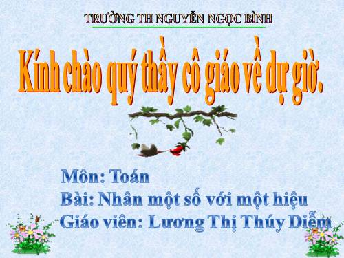 Nhân một số với một hiệu