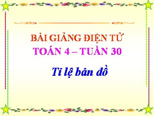 Tỉ lệ bản đồ