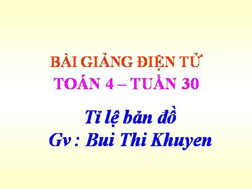 Tỉ lệ bản đồ