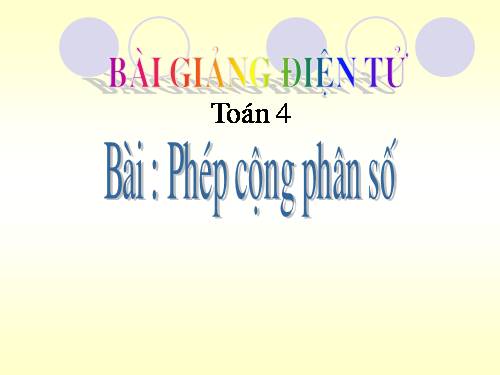 Phép cộng phân số